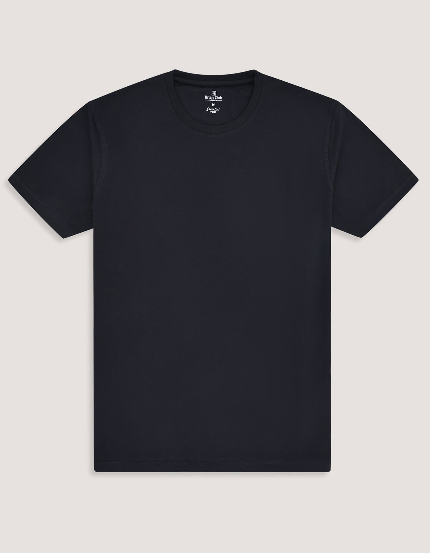 Black Plain Cotton T-Shirt