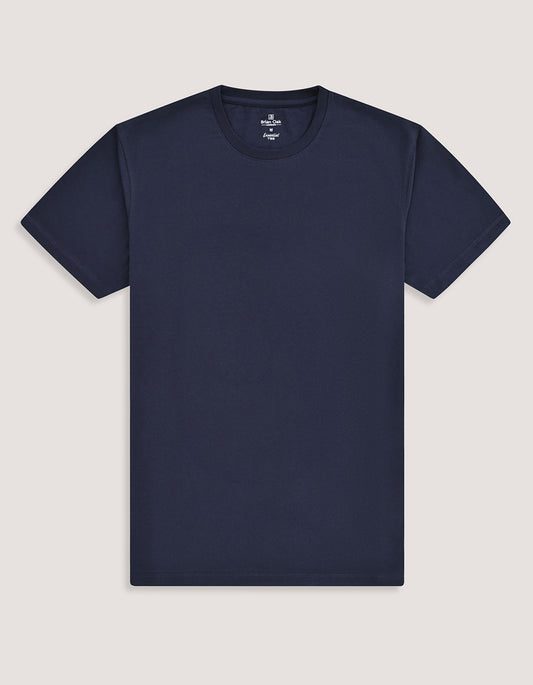 Navy Plain Cotton T-Shirt