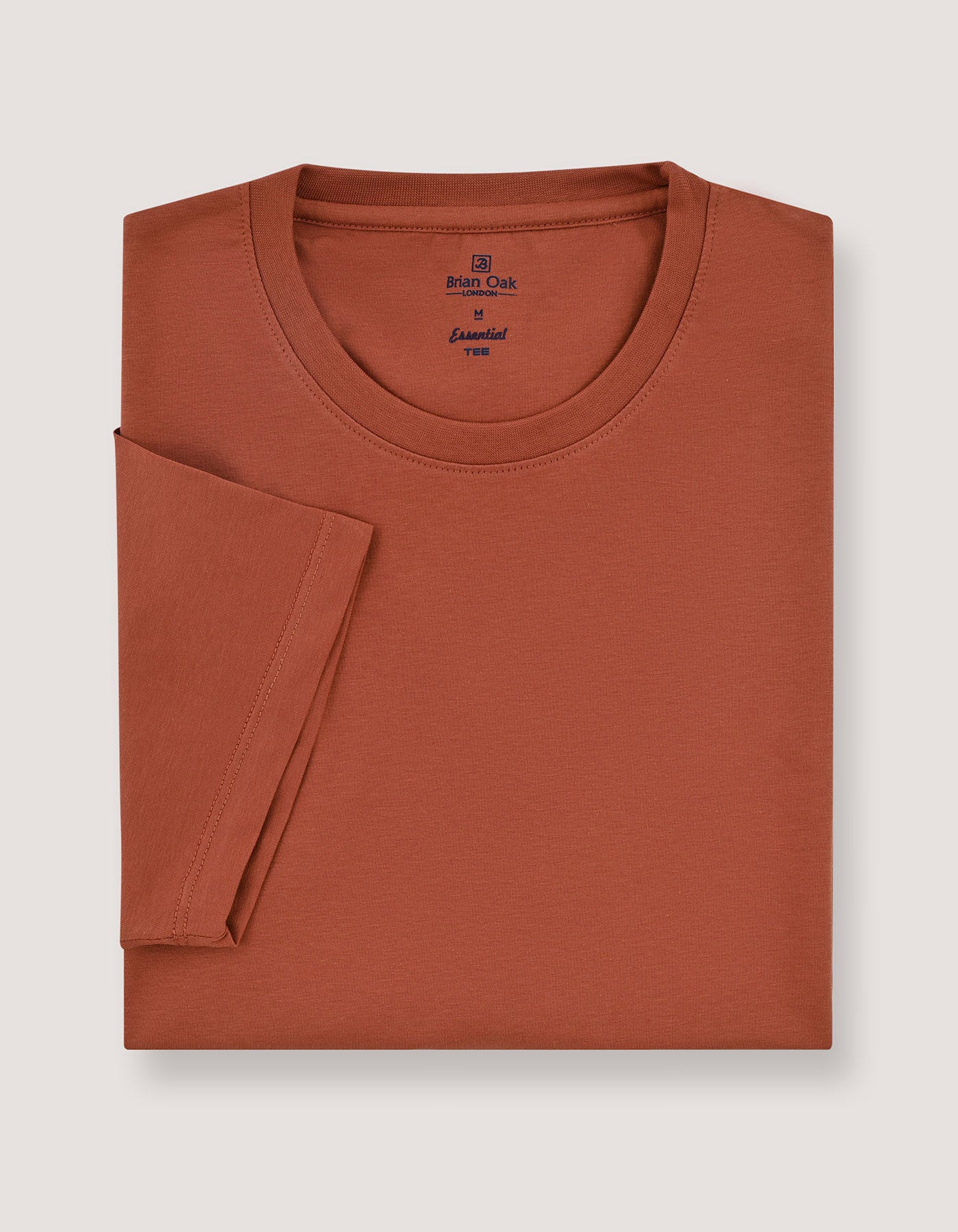 Rust Plain Cotton T-Shirt