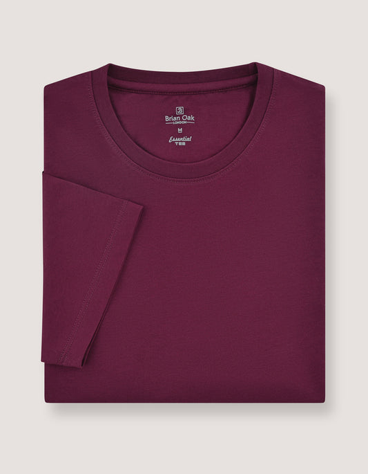 Maroon Plain Cotton T-Shirt