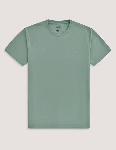 Premium Cotton T-Shirt – Moss Green