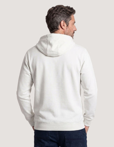Off White Fleece Pullover Hoodie