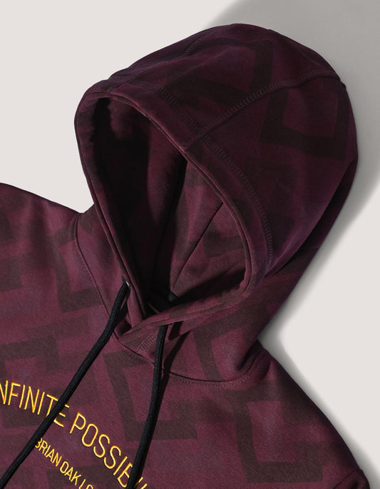 Infinite Possibilities Maroon Fleece Hoodie