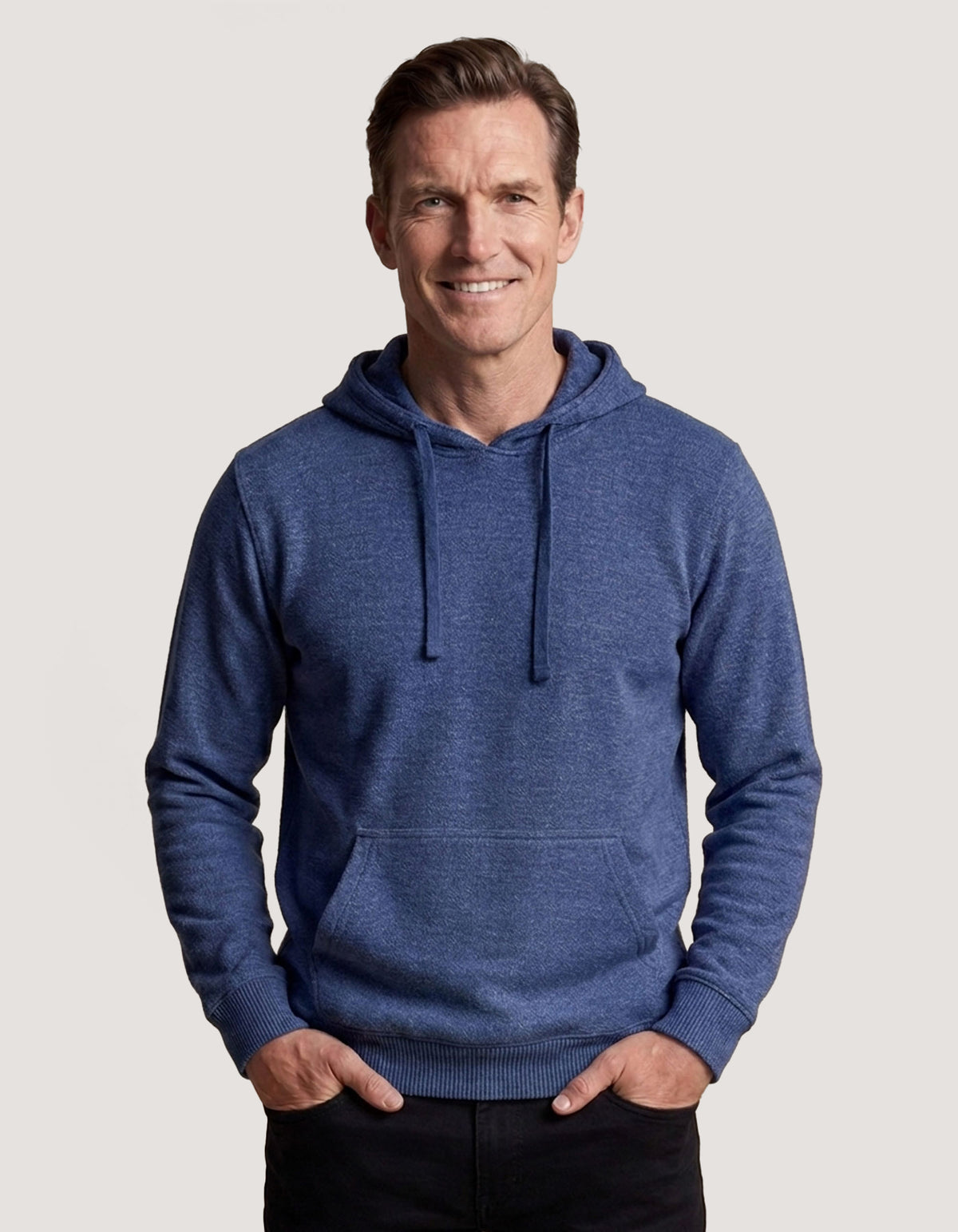 Navy Textured Pullover Nantucket Hoodie