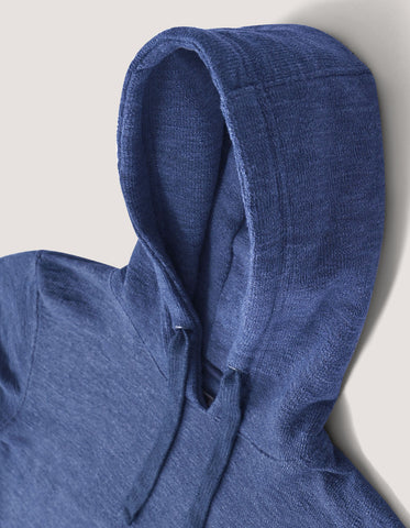 Navy Textured Pullover Nantucket Hoodie