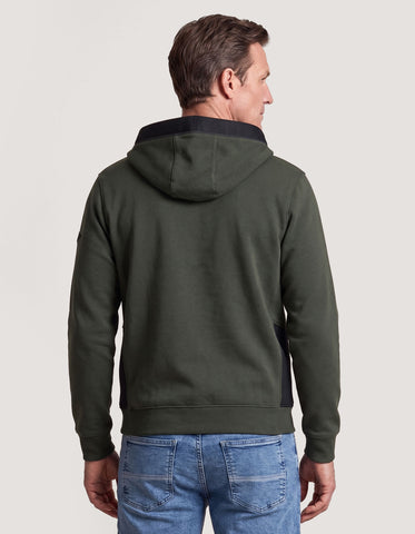 Plain Moss Full Zip Fleece Hoodie