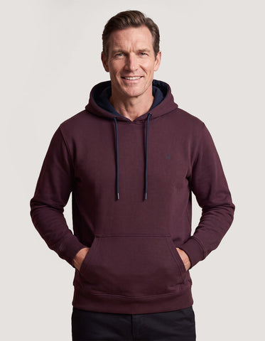 Maroon Plain Fleece Pullover Hoodie