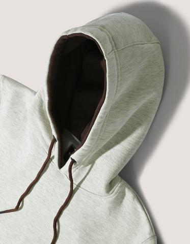 Sweat à capuche en polaire uni à l'avoine
