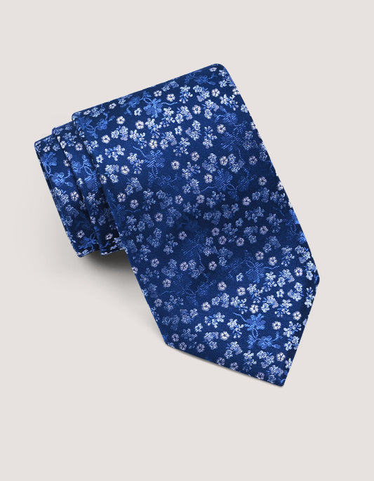 Mens Blue Silk Tie 