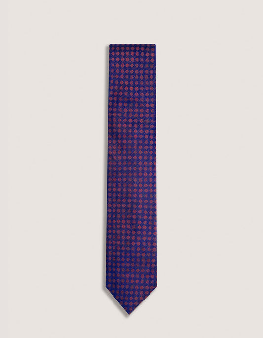 Crimson Maroon Floral Silk Tie