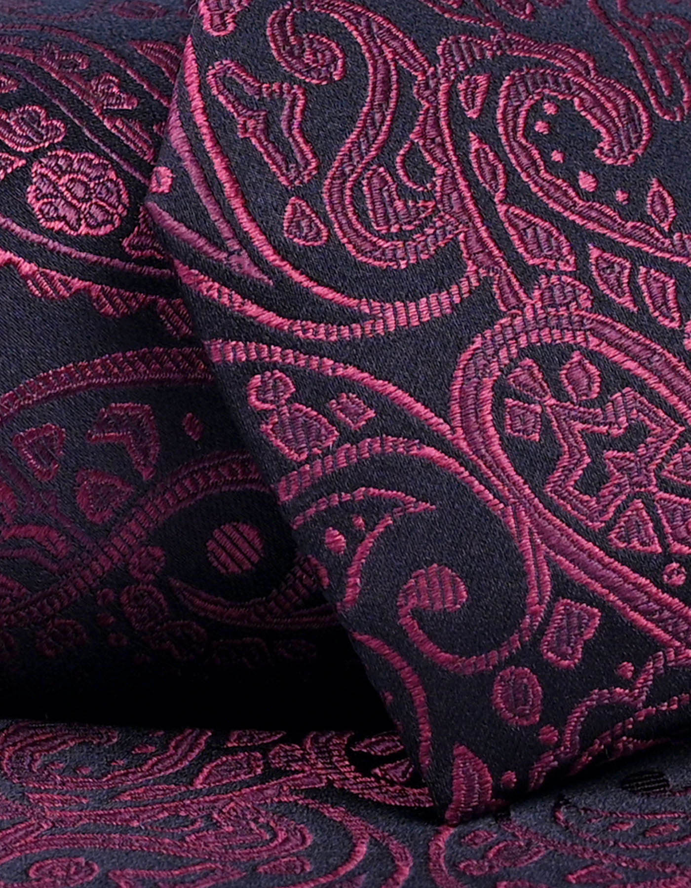 Maroon Paisley Premium Silk Tie