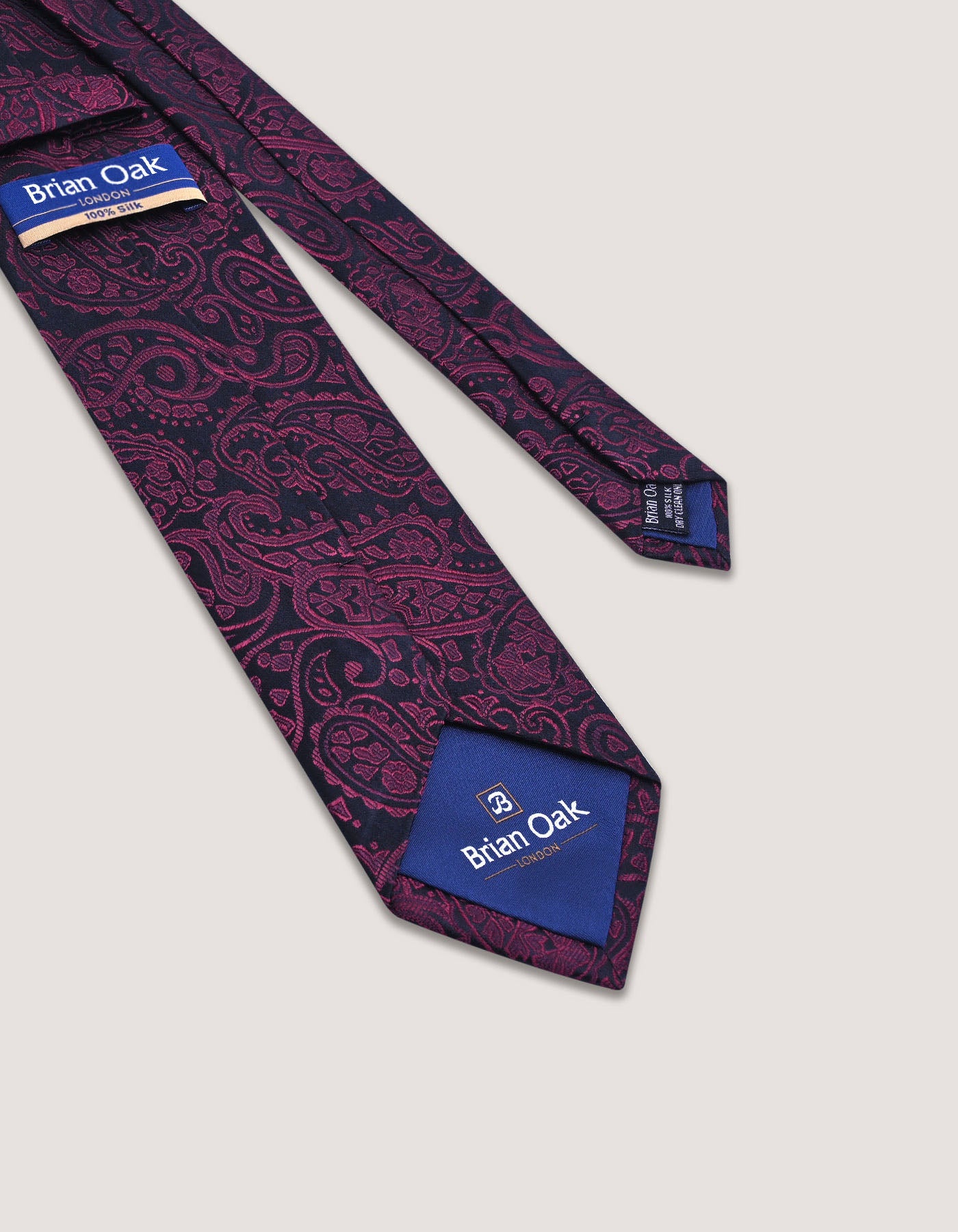 Maroon Paisley Premium Silk Tie