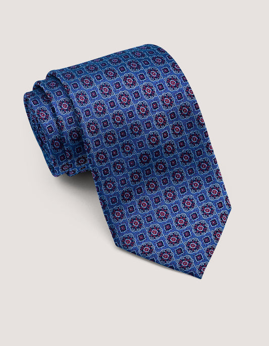 Berry Blue Mens Silk Textured Tie 