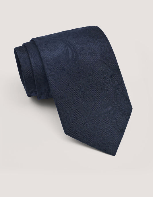 Black Silk Paisley Tie 