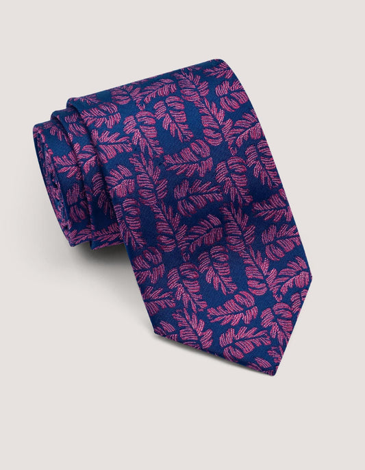 Magenta Men’s Floral Necktie 