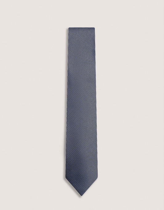 Silver Textured Silk Tie