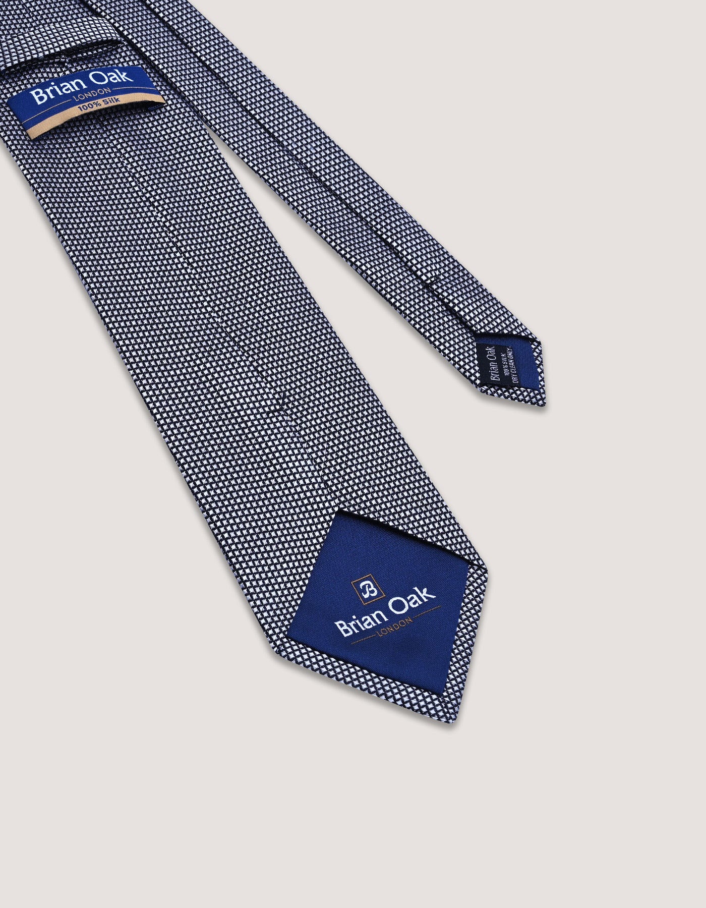 Silver Textured Silk Tie