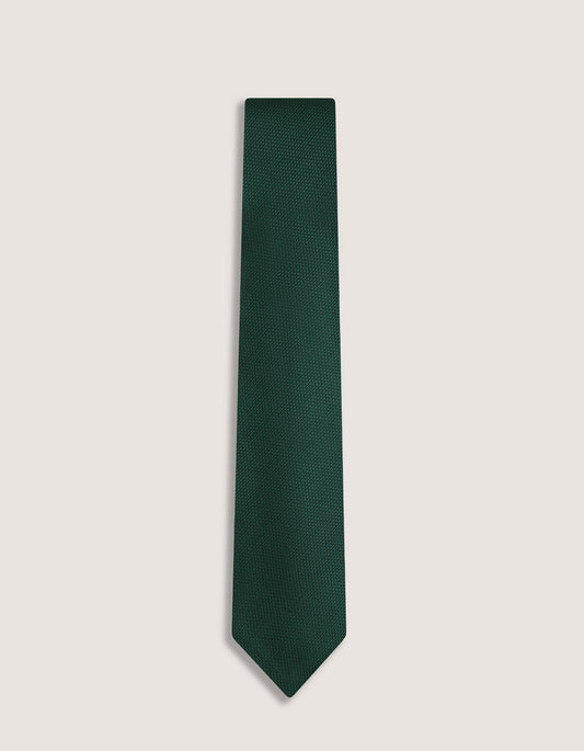 Forest Green Textured Silk Tie