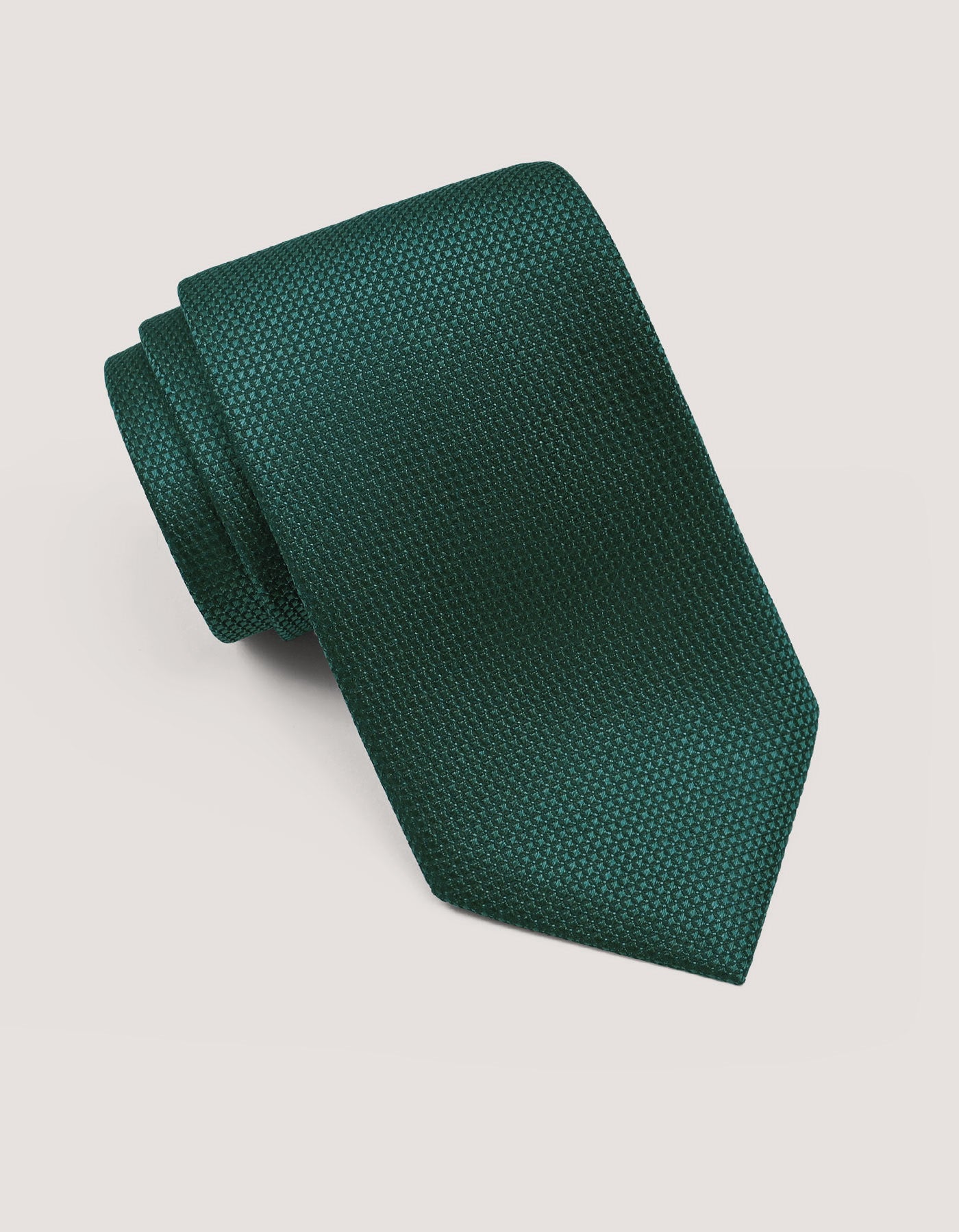 Forest Green Textured Men Tie  