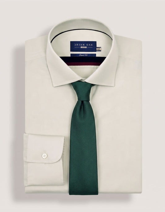 Hunter Green Self Print Silk Tie