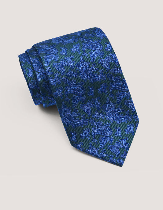 Green Silk Paisley Tie 