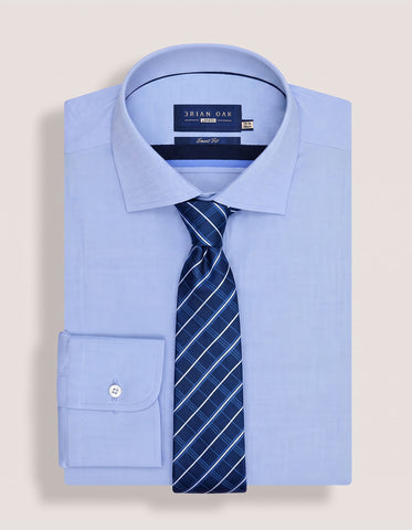 Navy Blue Check Silk Tie