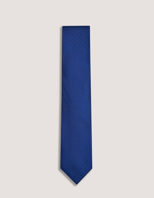 Corbata de cuadros azules de dos tonos