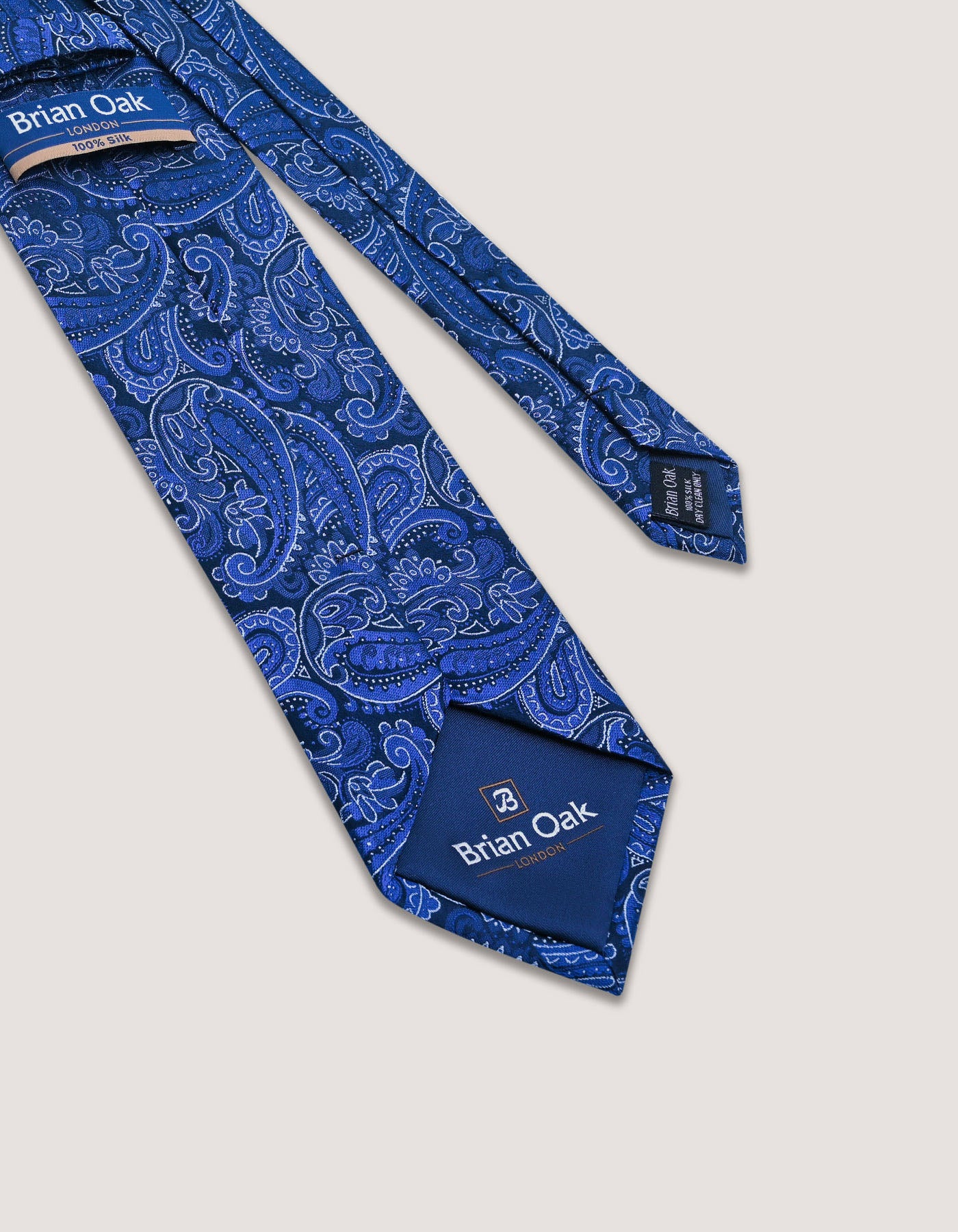 Marine Blue Paisley Silk Tie