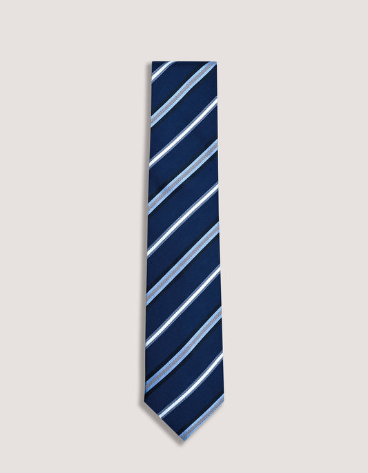 Blue Striped Silk Tie