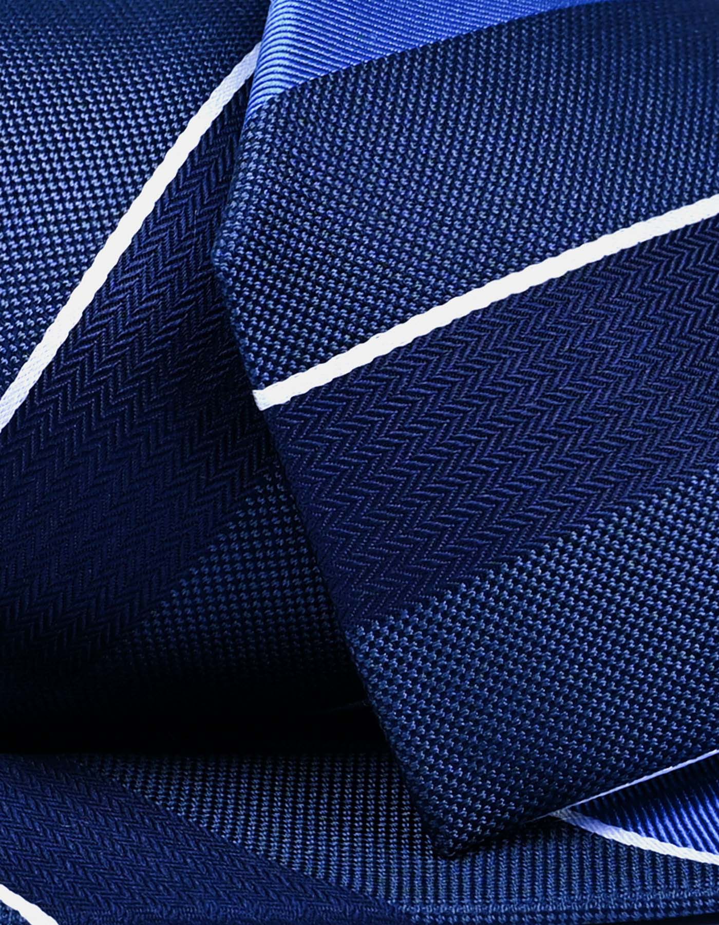 Space Blue Regimental Silk Tie