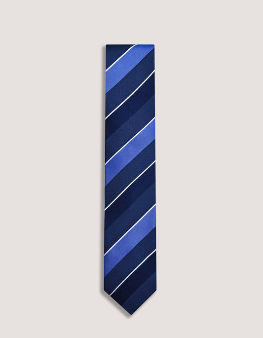 Space Blue Regimental Silk Tie