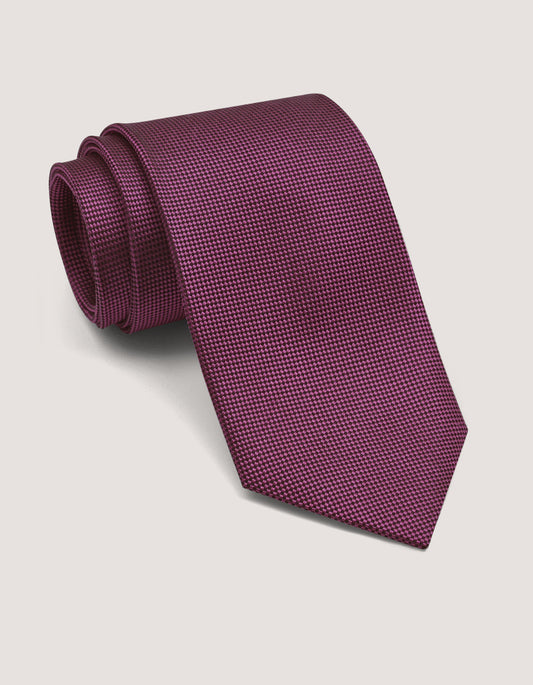 Burgundy Self Printed Silk Tie