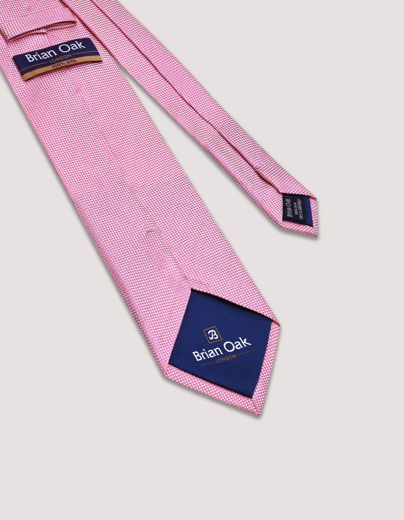 Pink Self Pattern Silk Tie