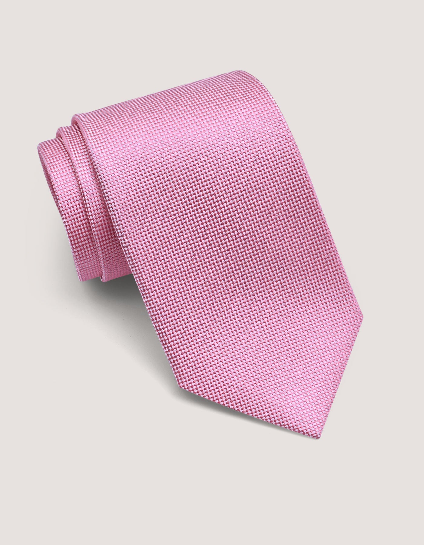 Bubblegum Pink Self Printed Silk Tie