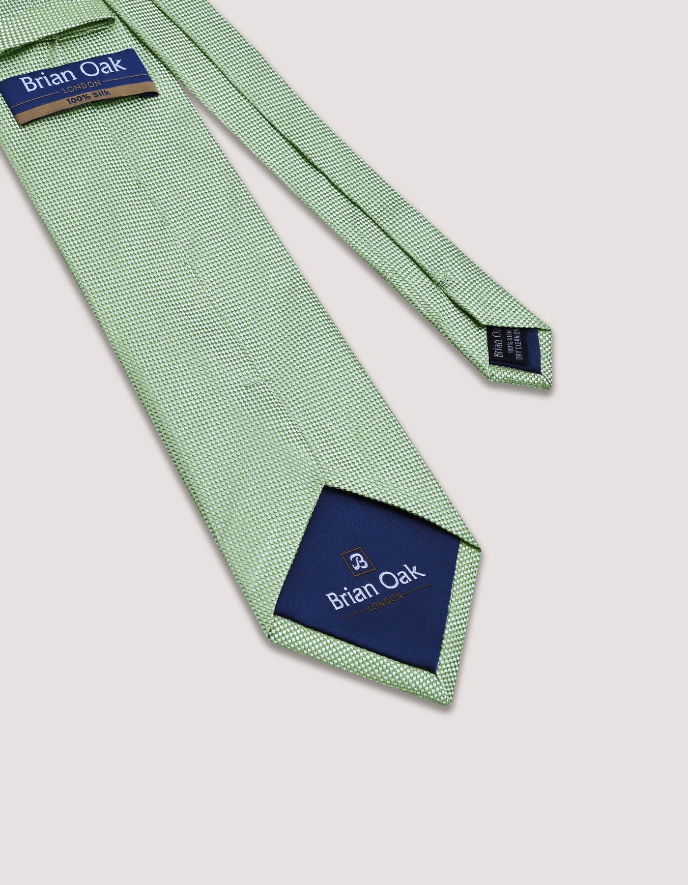 Mint Green Self Print Silk Tie