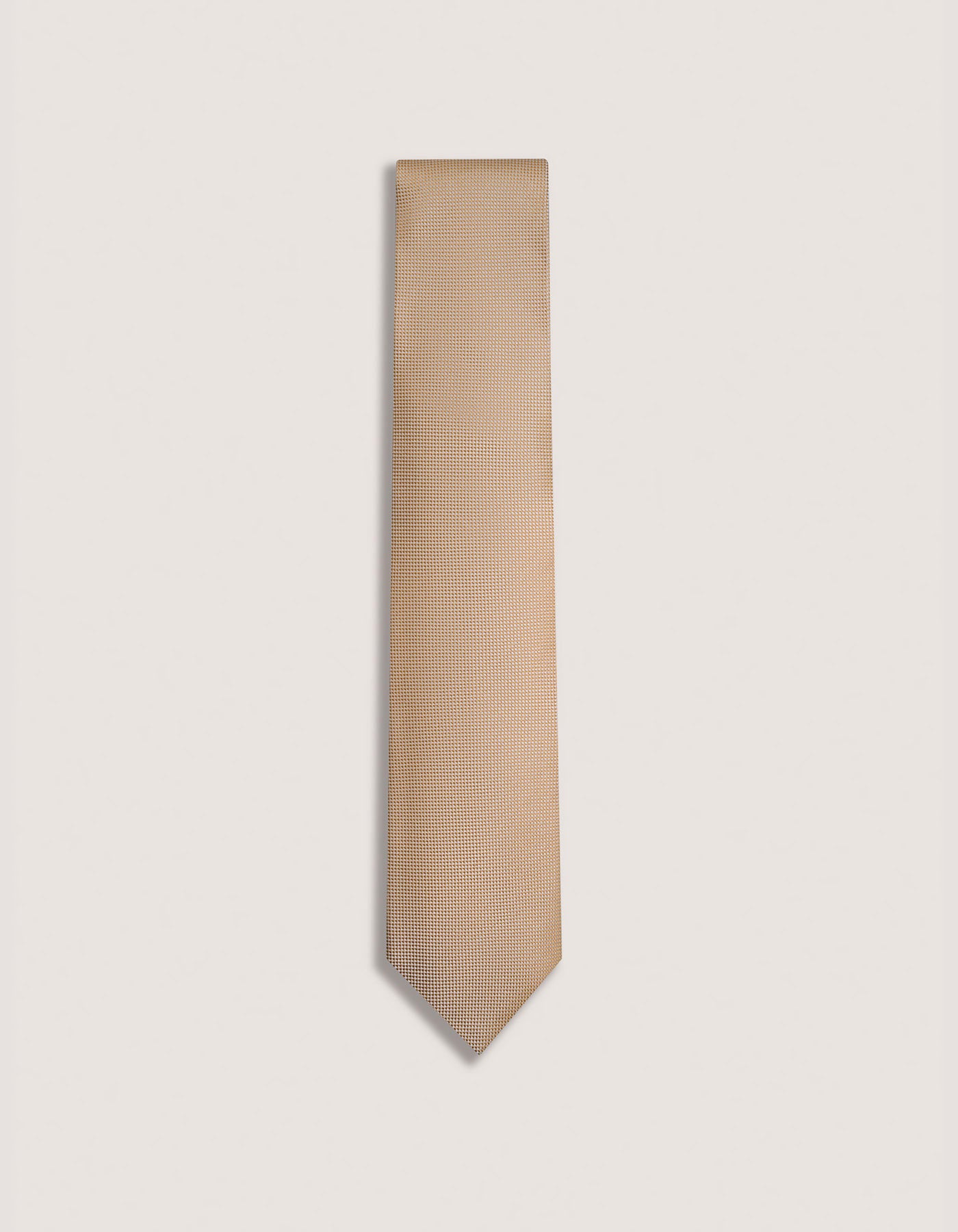 Peach Self Printed Silk Tie