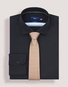 Peach Self Printed Silk Tie