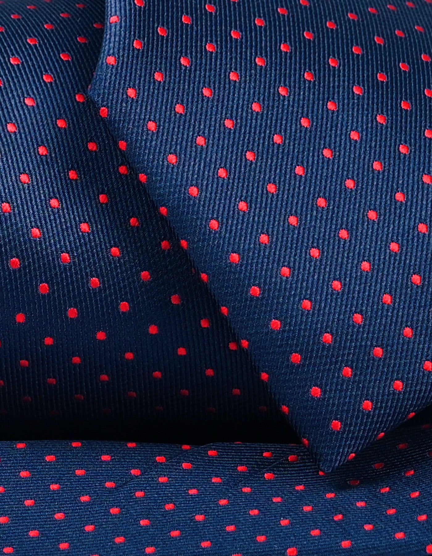 Scarlet Red Dotted Silk Tie