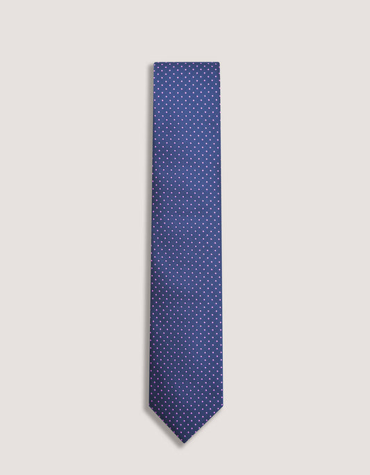 Candy Pink Polka Dot Microfiber Tie