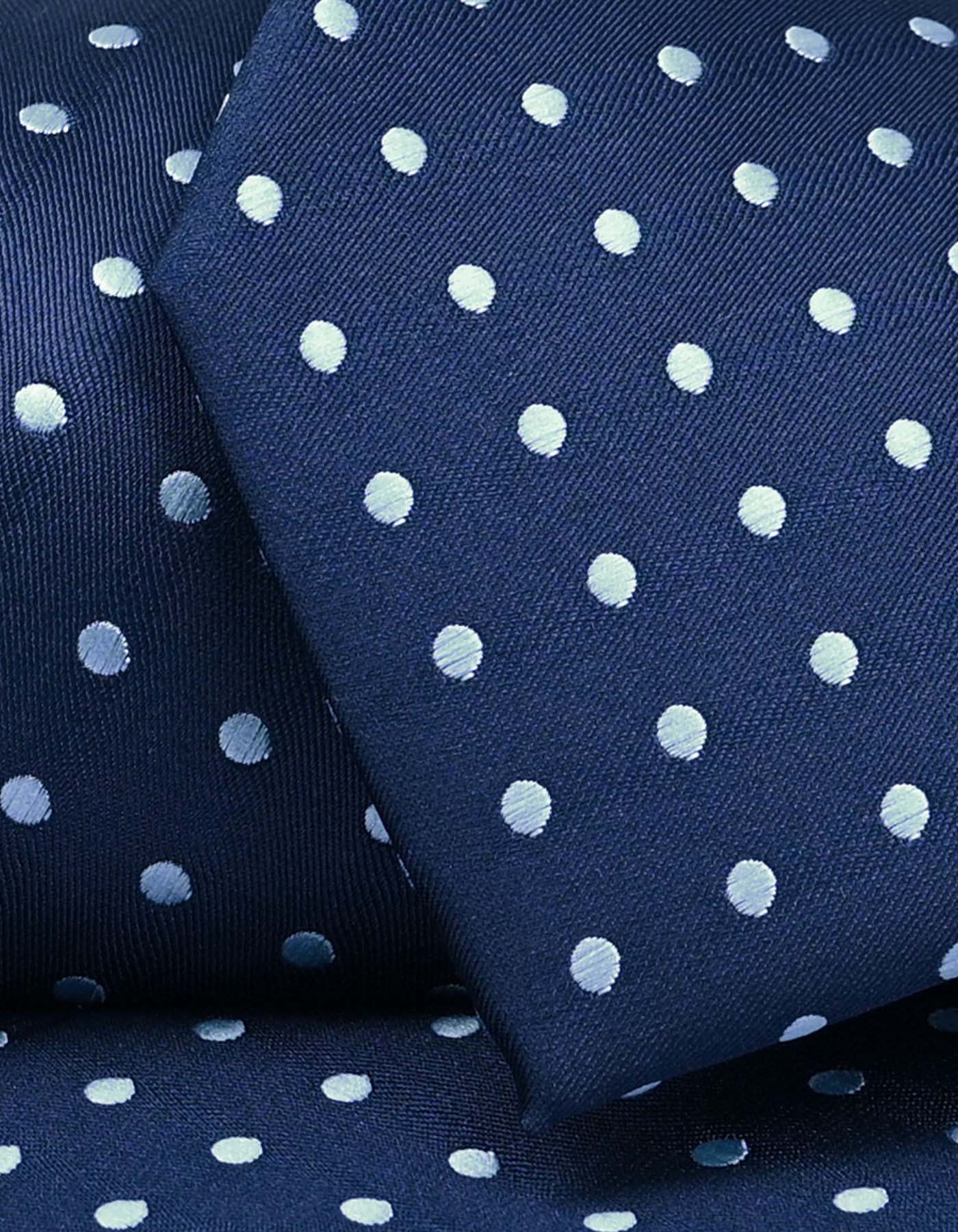 Sky Blue Dotted Silk Tie