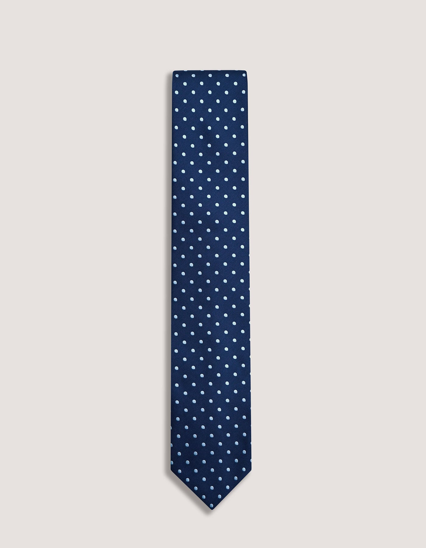 Sky Blue Dotted Silk Tie