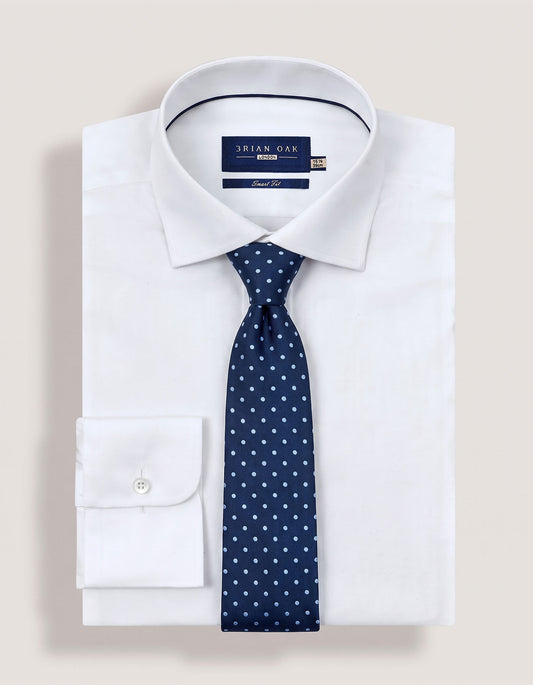 Sky Blue Dotted Microfiber Tie