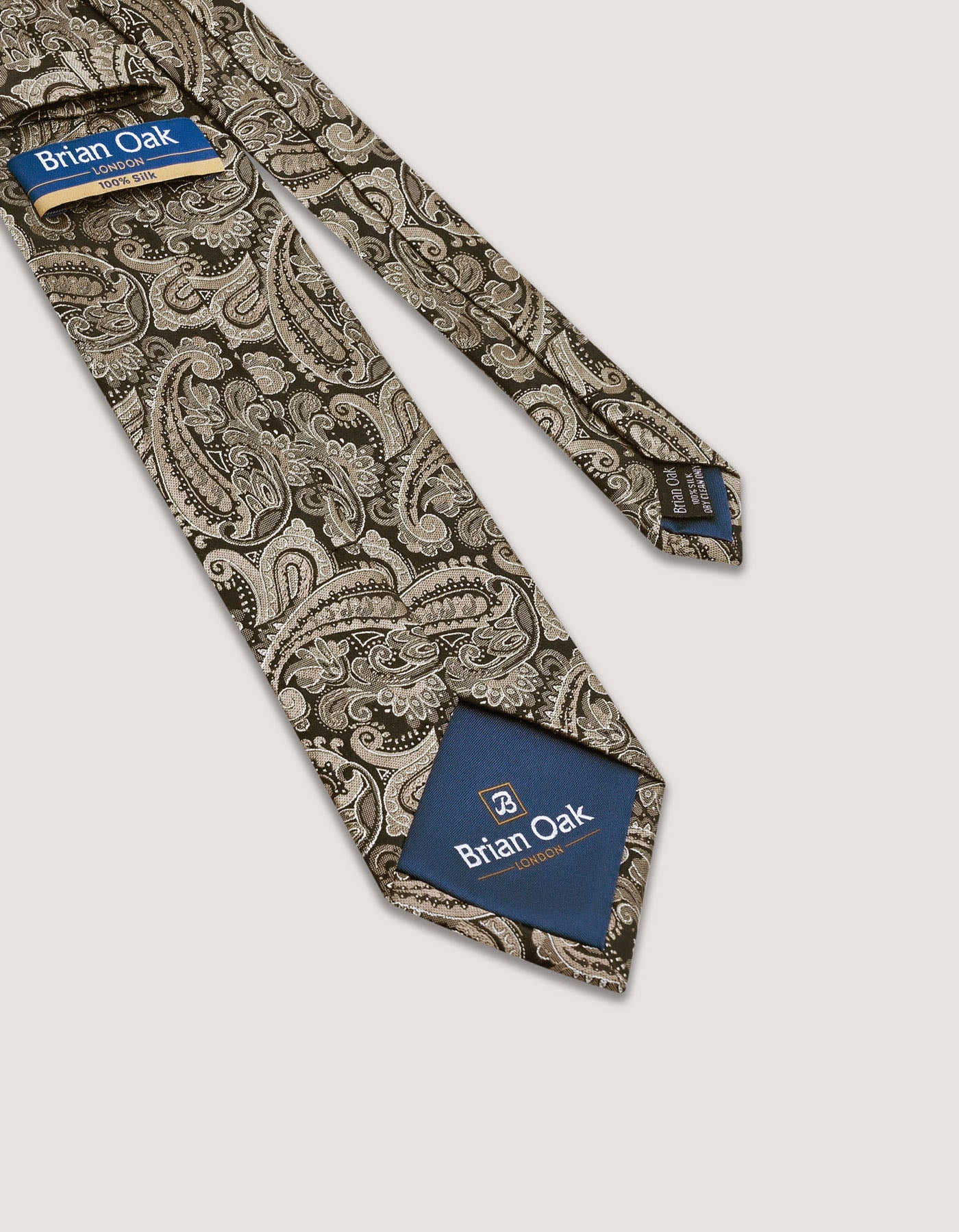 Bronze Paisley Silk Tie