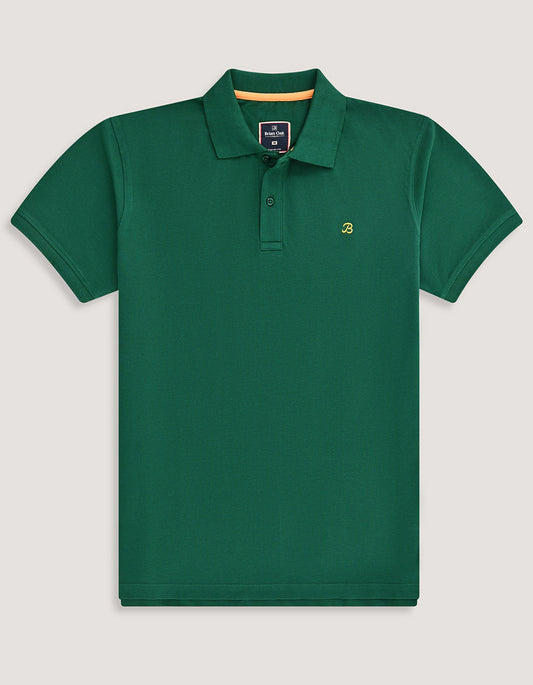 Polo en coton doux vert britannique