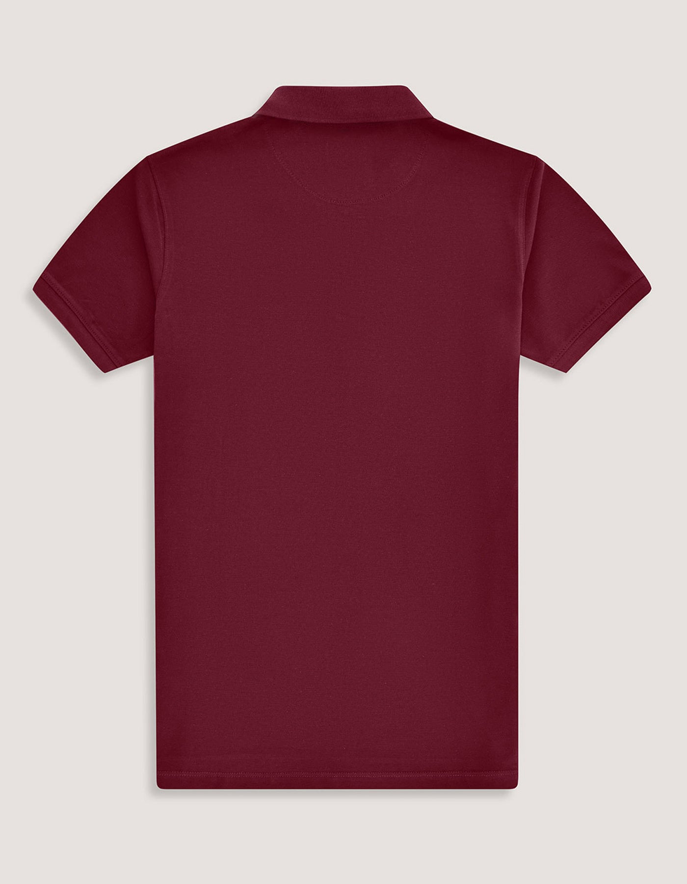 Maroon Plain Pique Polo