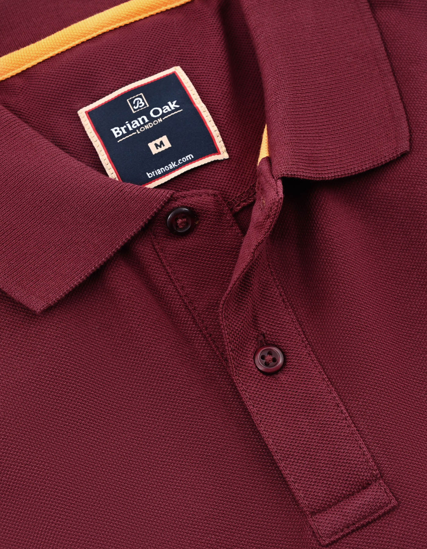 Maroon Plain Pique Polo