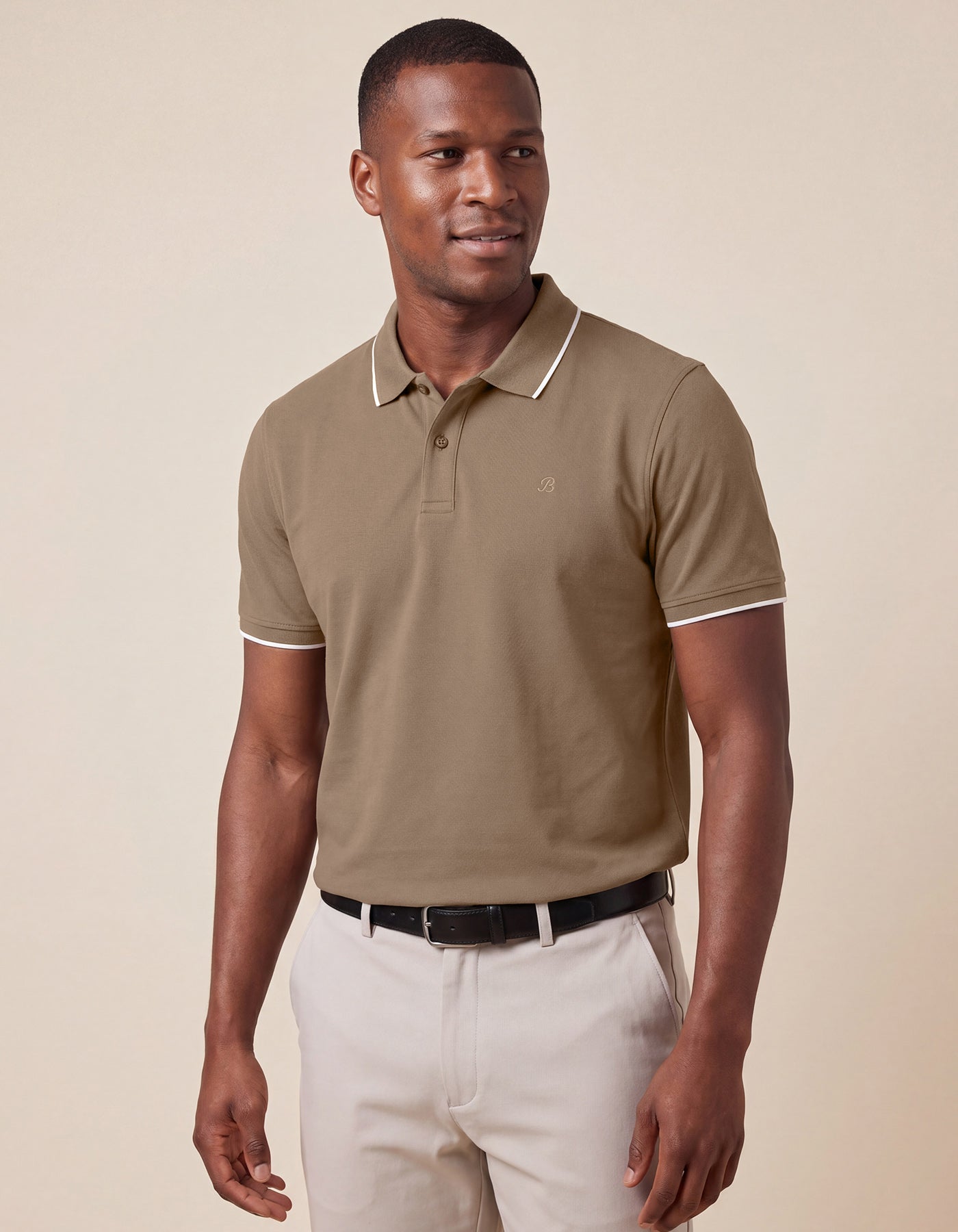 Men's Premium Camel Polo Shirt | Brian Oak UK