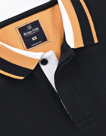 Black Designer Polo Shirt