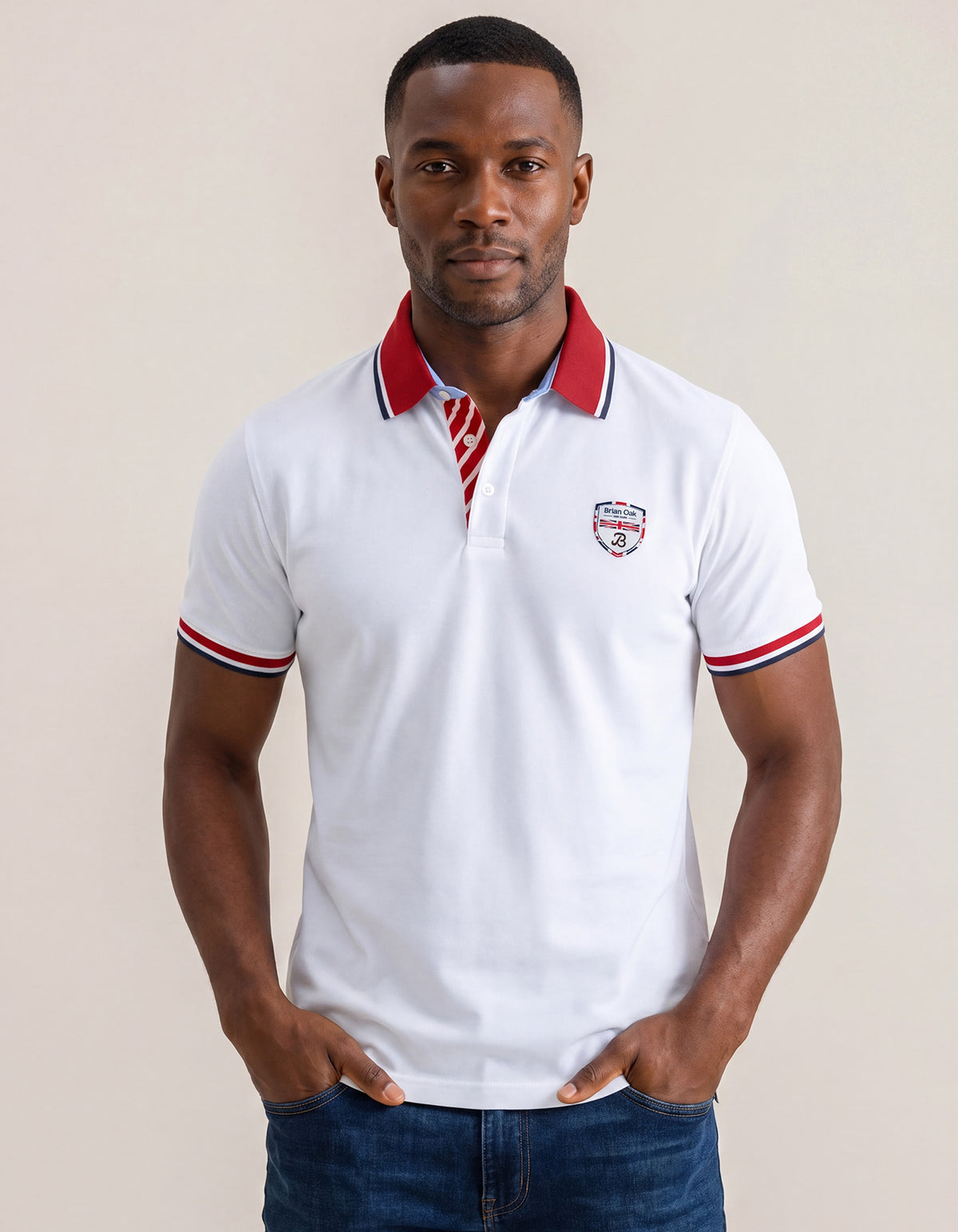 White Union Jack Polo Shirt