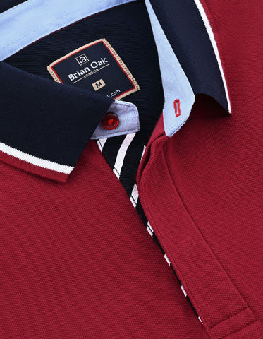 Red Designer Polo Shirt